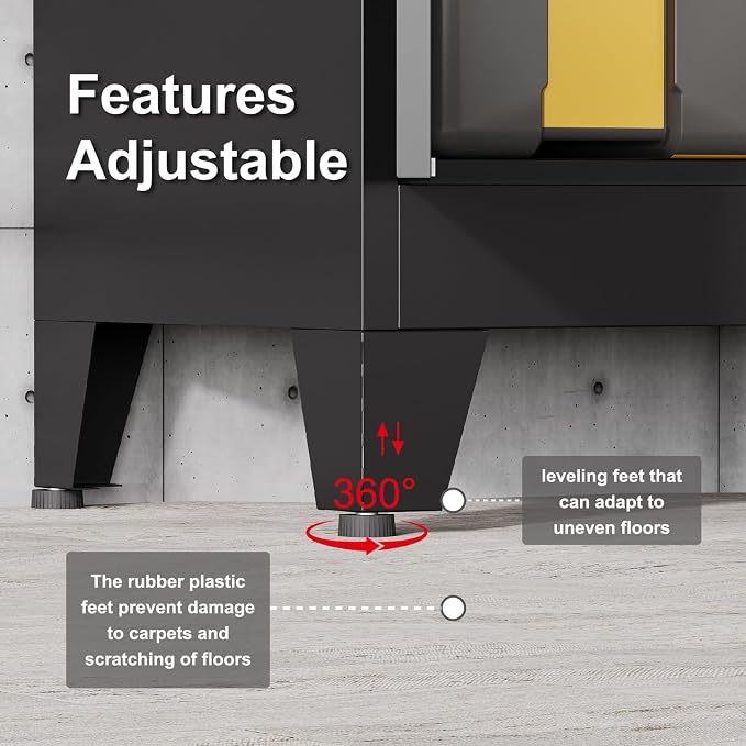 COFaR 71" Tall Metal Storage Cabinet - Image 8