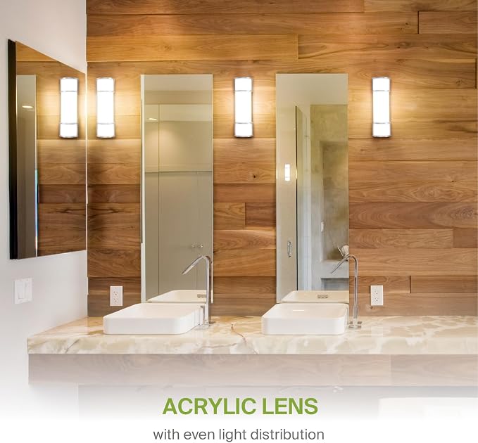 ASD LED 18" Vanity Flush Mount Light Fixture, Linear Bathroom Lighting Bar | - Image 6