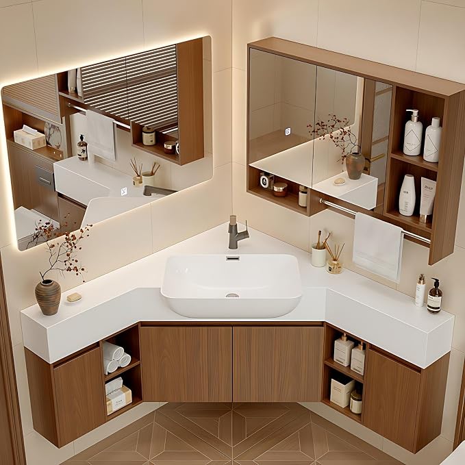 72" Corner Bathroom Vanity by ZGNBSD