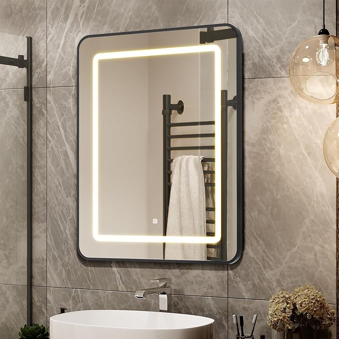 APRILSOUL 24X30 Inch Black Bathroom Medicine Cabinet by Unknown