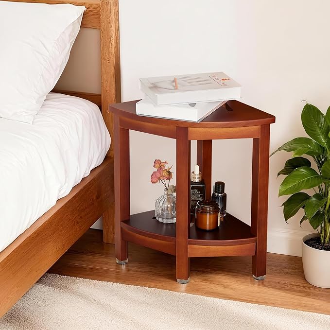 Corner Shower Bench with Shelf, 16.5" H Corner Shower Stool - Image 6