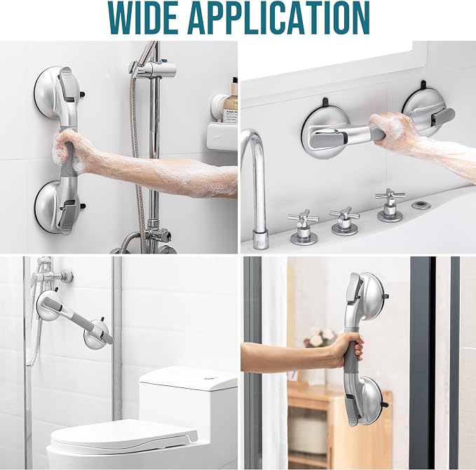 TAILI Grab Bars for Bathtubs and Showers, Shower Handles for Elderly Suction - Image 9