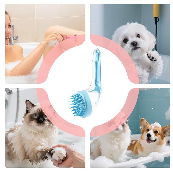 Dog Bath Brush – Cat Grooming Scrubber - Image 4