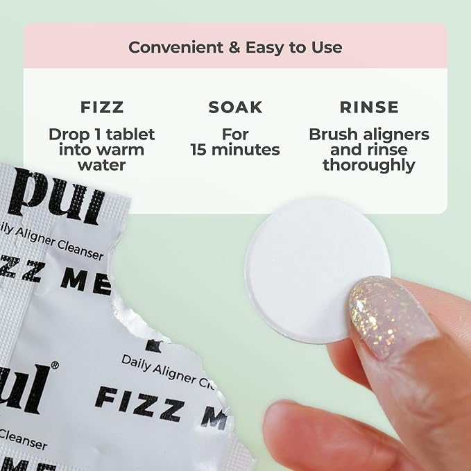 PUL Aligner Cleaner Tablets – For Cleaning Invisalign, All Clear Aligners & - Image 4