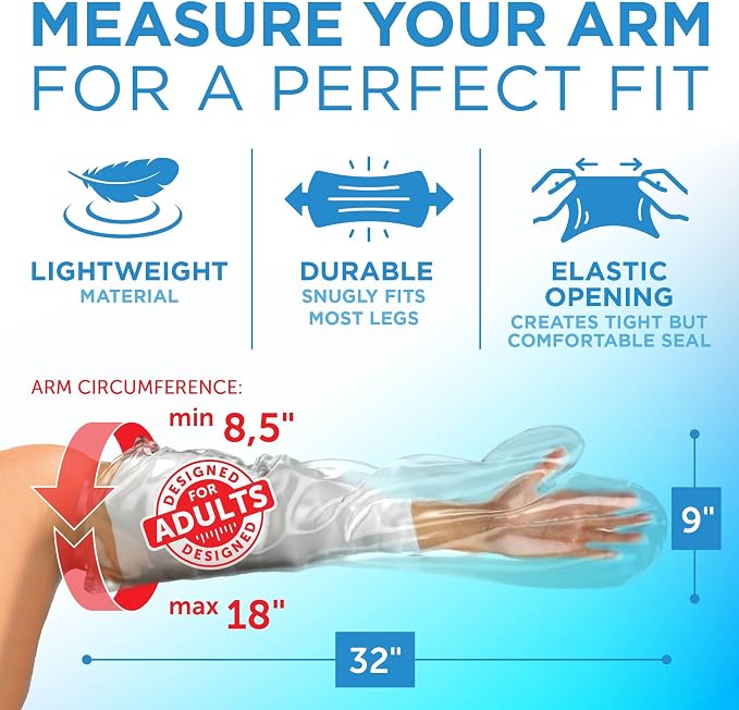 100% Waterproof Cast Covers for Shower Arm Adult - Image 3