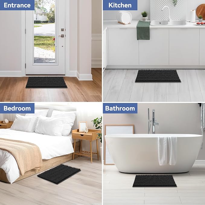 Bcoimo 24"×17" Chenille Bath Mat – Non-Slip - Image 7