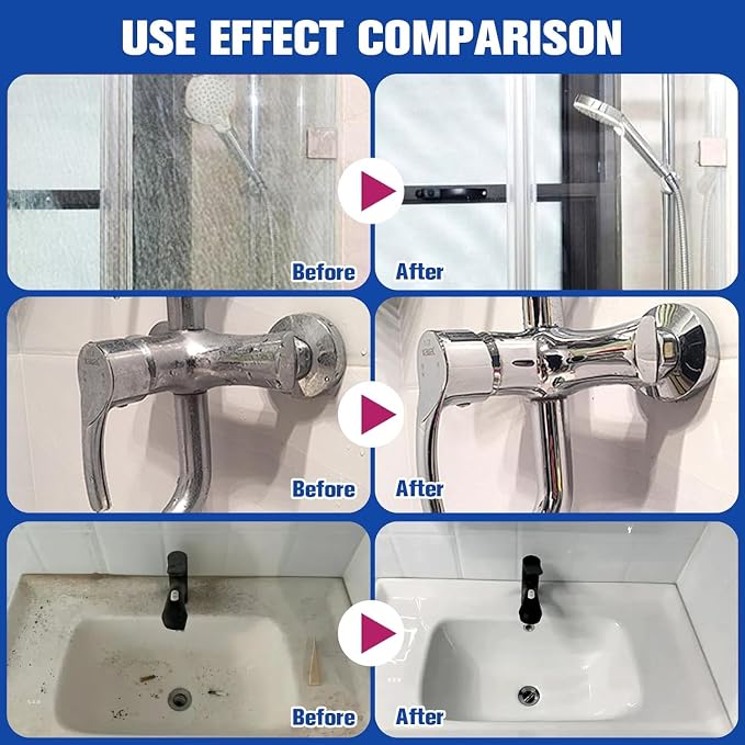 Bathroom Descaler Foam Cleaner, Bubble Cleaner Foam, Bathroom Glass Descaler - Image 3