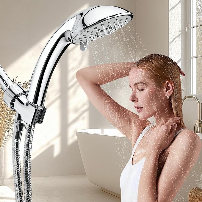 Plastic Shower Head Holder for Hand Held Showerhead Adjustable Shower Arm Mount - Image 7