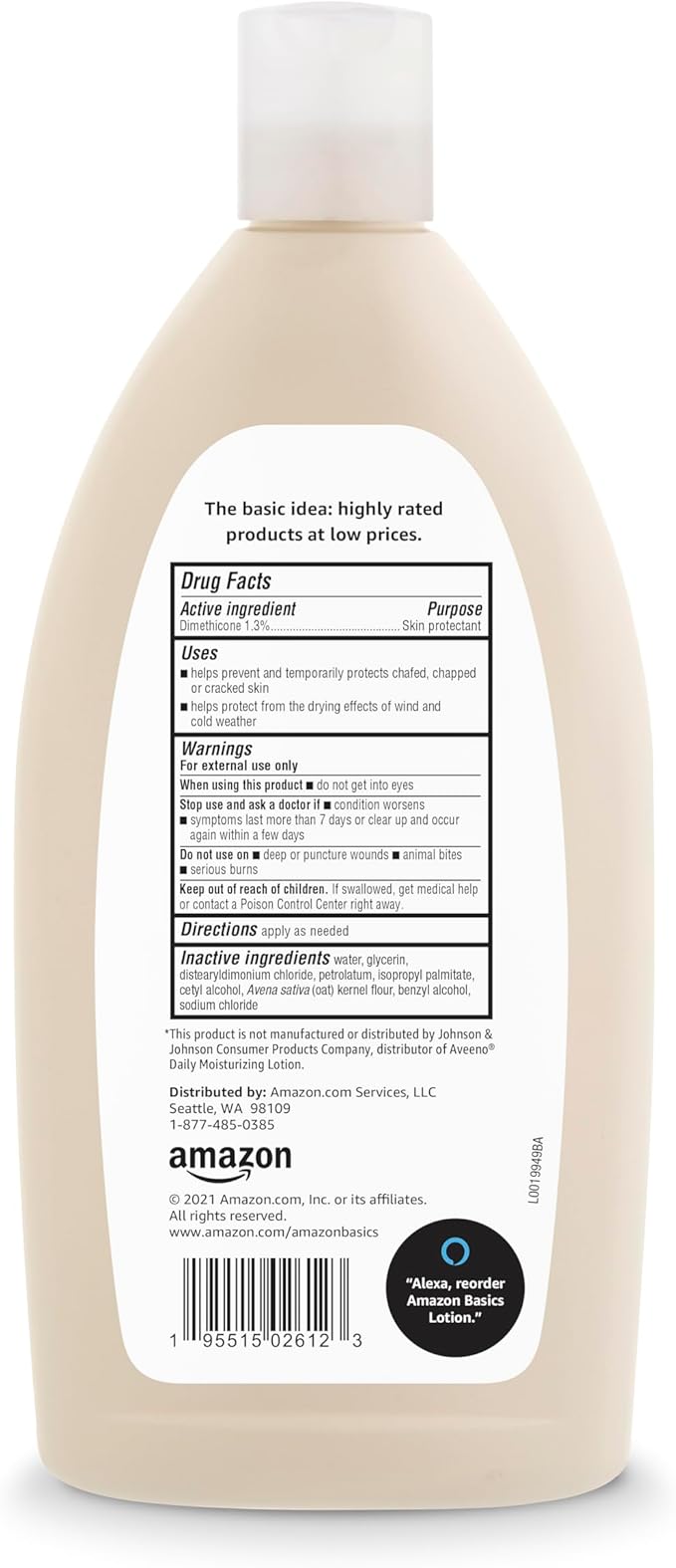 Amazon Basics Daily Oatmeal Body Lotion and Skin Protectant Moisturizer - Image 3