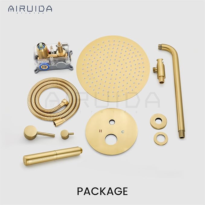 Airuida Shower Fixtures 2 Functions Shower Faucet Set Wall Mounted - Image 9