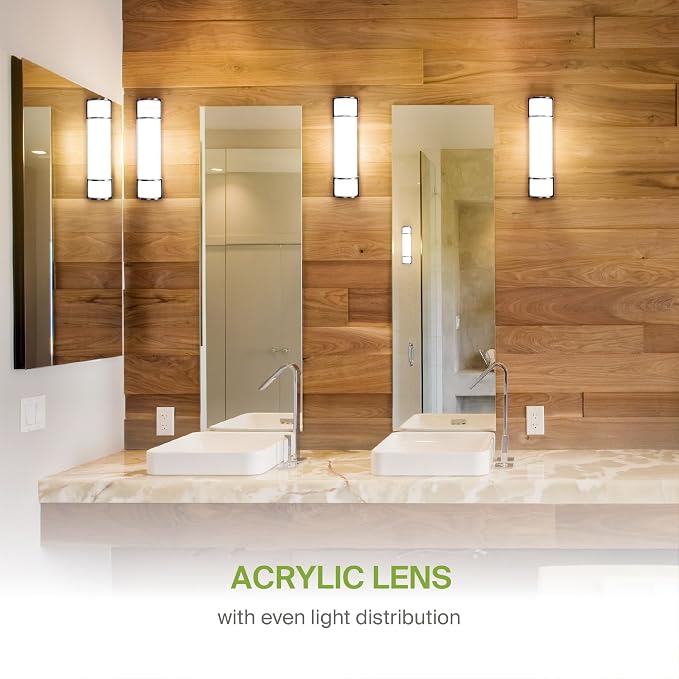 ASD LED 24" Vanity Flush Mount Light Fixture, Linear Bathroom Lighting Bar | - Image 6