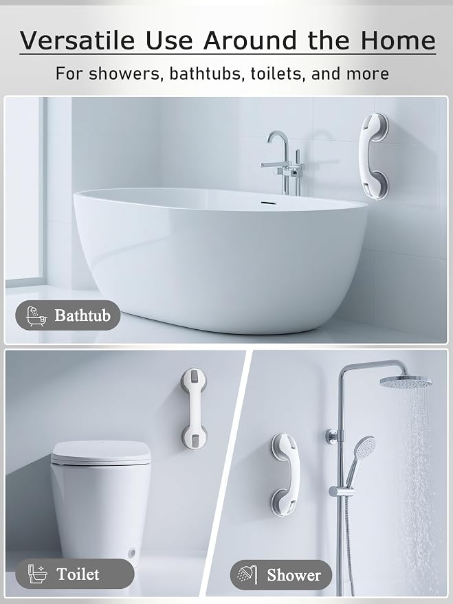 Shower Grab Bars for Seniors, Suction Grab Bars for Shower - Image 4