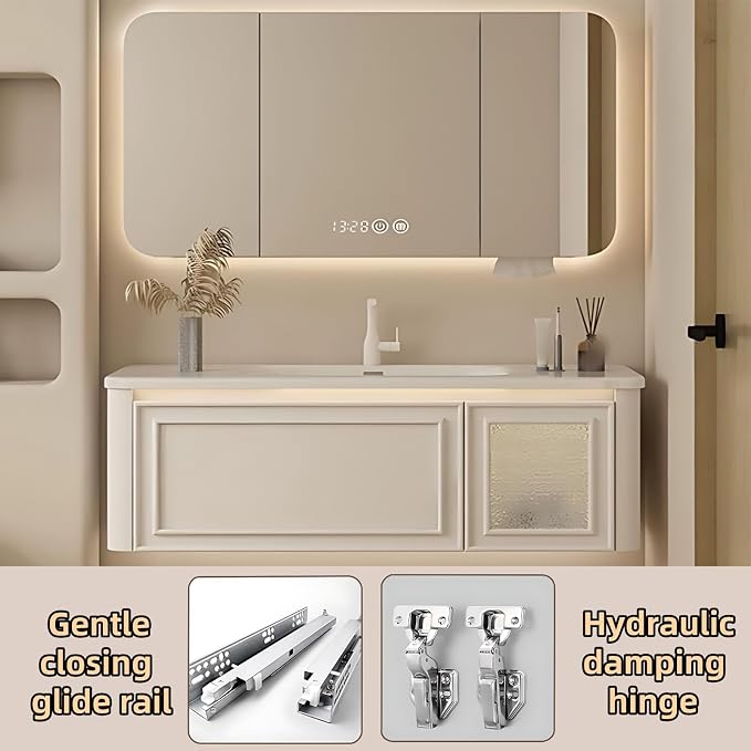 64IN Wall Mounted Bathroom Vanity Set - Image 7