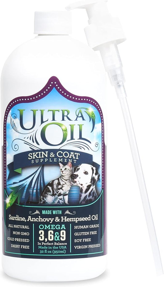 Ultra Oil Dog & Cat Supplement - 32oz - by UltraOilSkinCoatSupplement