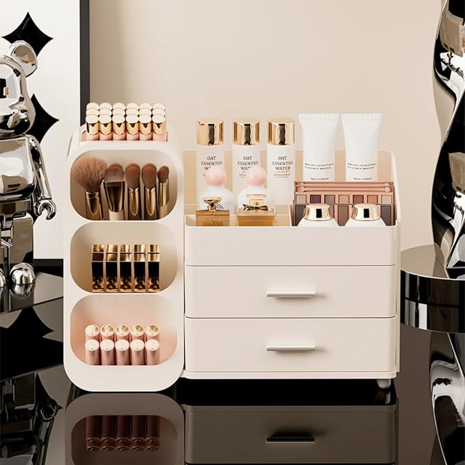 Makeup Organizer with Drawers for Vanity, Spacious Cosmetic Display Case - Image 4
