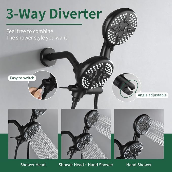 2 Handles Tub Shower Faucet Set Shower System - Image 3
