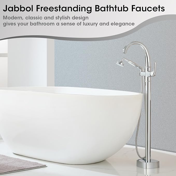 Free Standing Tub Faucet, Jabbol Luxury Freestanding Bathtub Faucet - Image 2