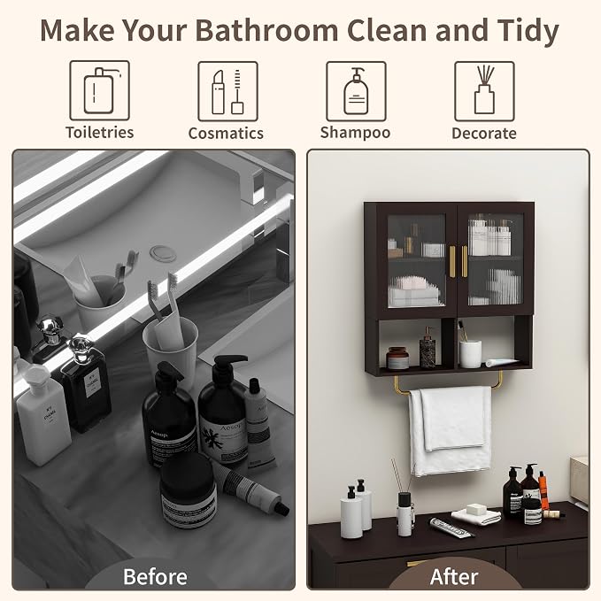 Wall Mounted Bathroom Storage Cabinet Medicine Cabinet - Image 4