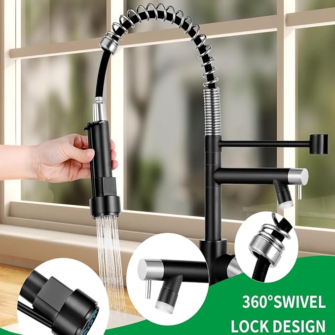 Smart Kitchen Faucet, 3 Modes Pull Down Sprayer, LED Temperature Control - Image 7