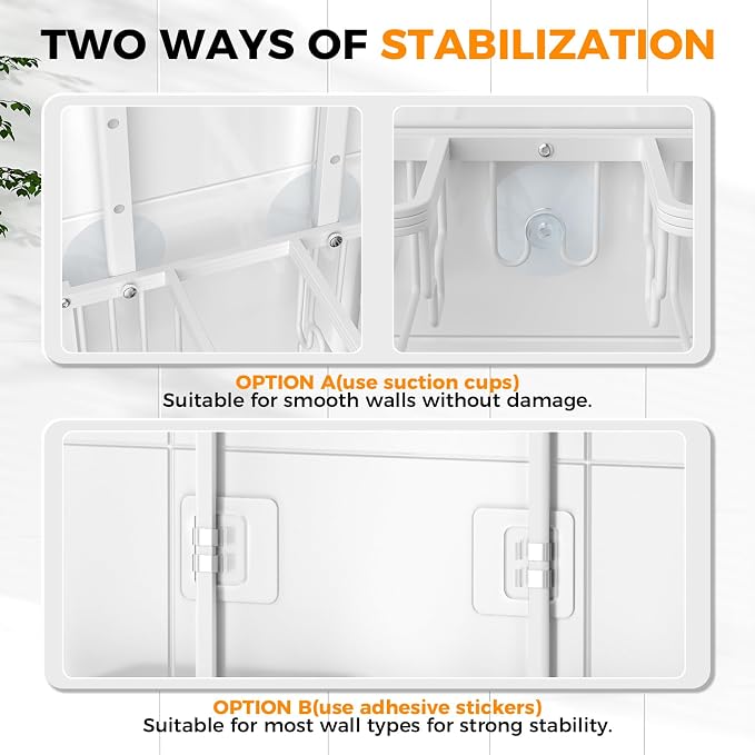 REINHARDT Aluminum Shower Caddy Hanging Adjustable Shower Caddy, Rustproof - Image 5