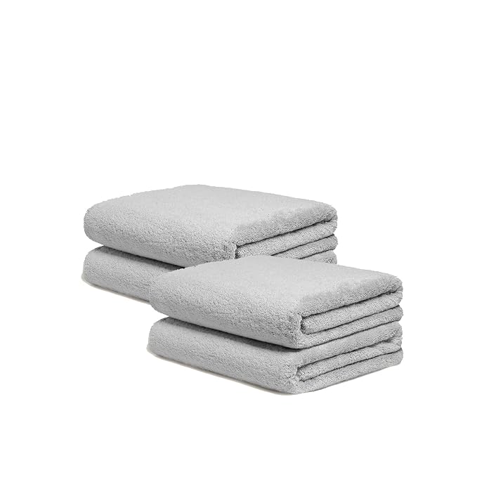 Italic Serene Ultraplush Cotton Bath Towels, Light Gray, 100% Cotton, Heavy Duty by Italic