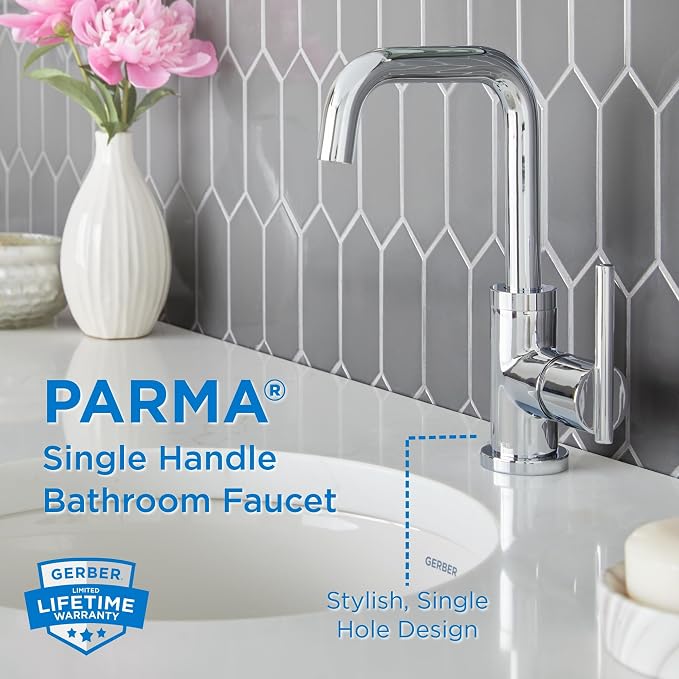 Parma Chrome Bathroom Sink Faucet - Image 2