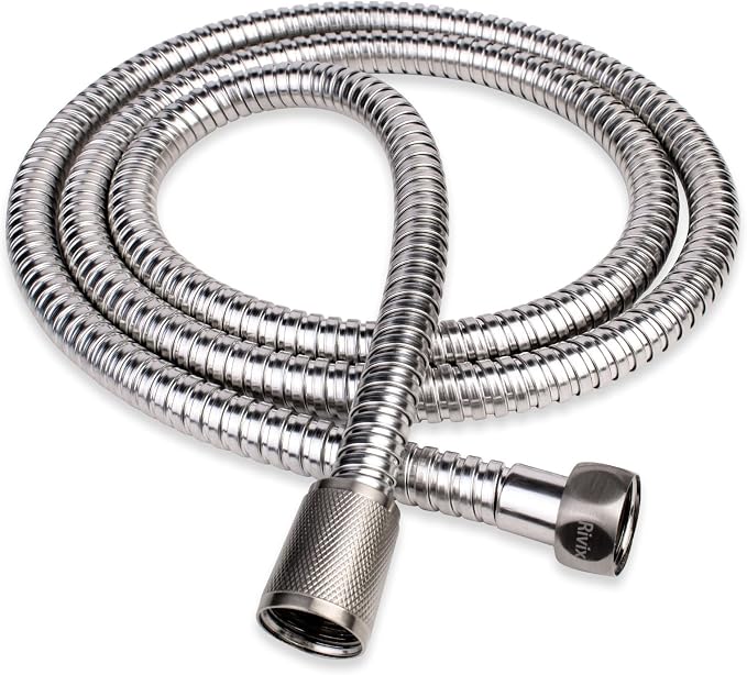 59" Brushed Nickel Shower Hose Replacement Handheld Kink Free Stainless Steel by Rivix