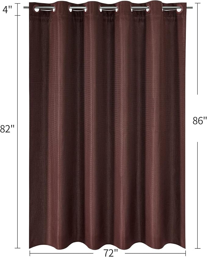 MitoVilla No Hooks Required Extra Long Shower Curtain Liner Set, 86 inch XL - Image 7