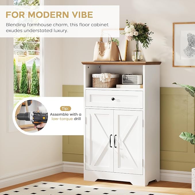 Floor Cabinet, Farmhouse Storage Cabinet - Image 8