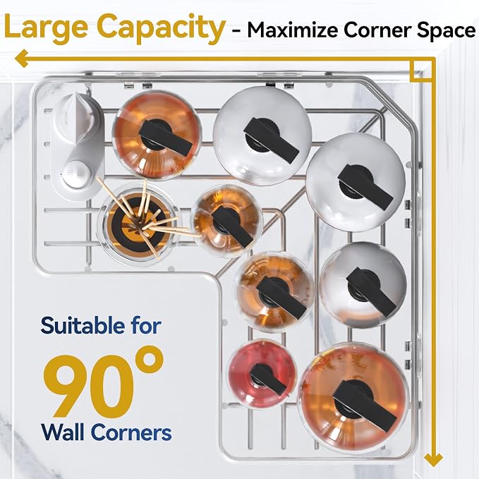 YASONIC Corner Shower Caddy Organizer, Large Capacity Shower Storage Rack - Image 5