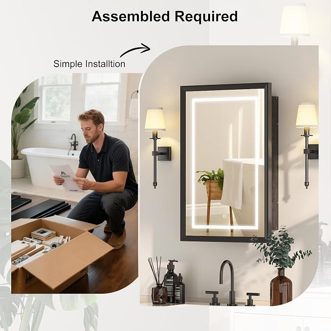 Recessed LED Medicine Cabinet - Image 7