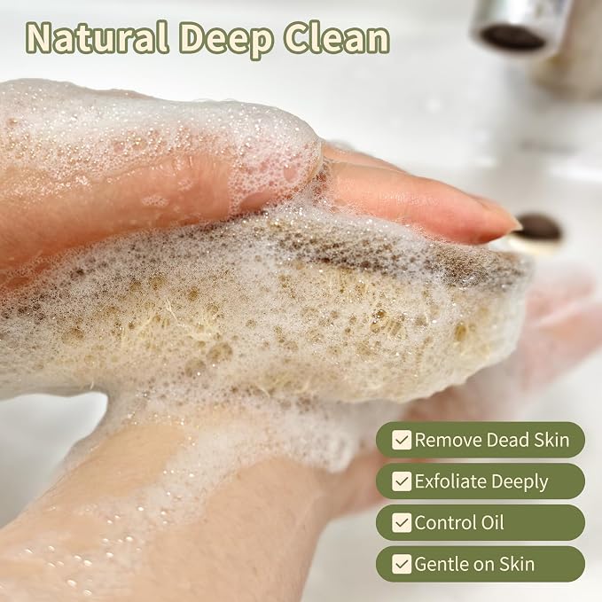 Natural Loofah with Handle, Back Scrubber - Image 5