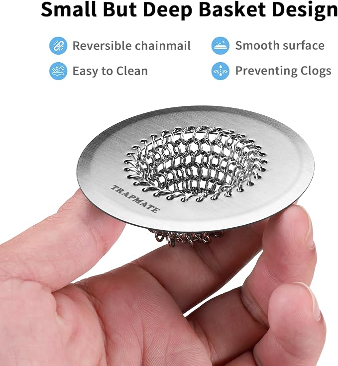 TRAPMATE Bathtub Stopper Drain Strainer Kit, 2.8" Easy Clean Tub Shower Drain - Image 3