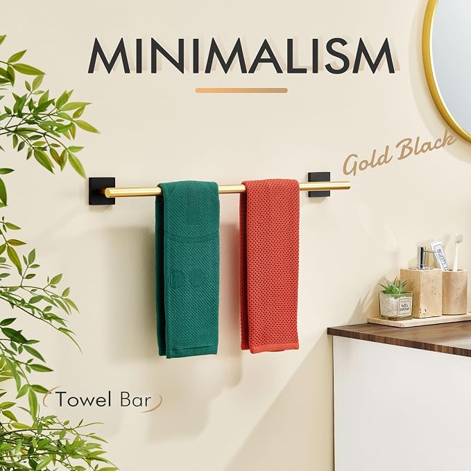 KOKOSIRI Bathroom Towel Bar Bath Towel Holders - Image 3