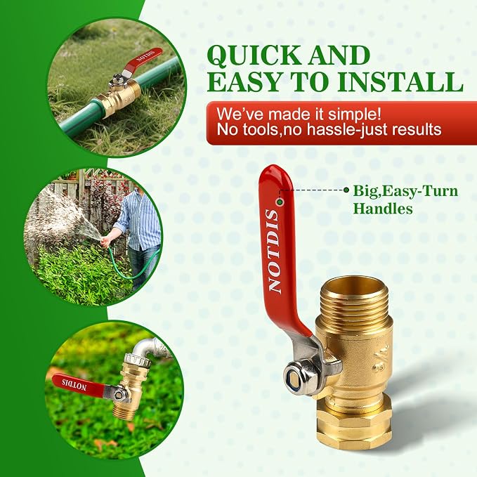 Brass Garden Hose Shut Off Valve - Image 2