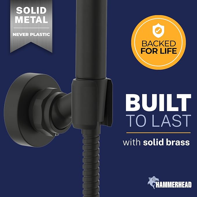HammerHead Showers Solid Metal Handheld Showerhead Holder Wall Mount, - Image 3