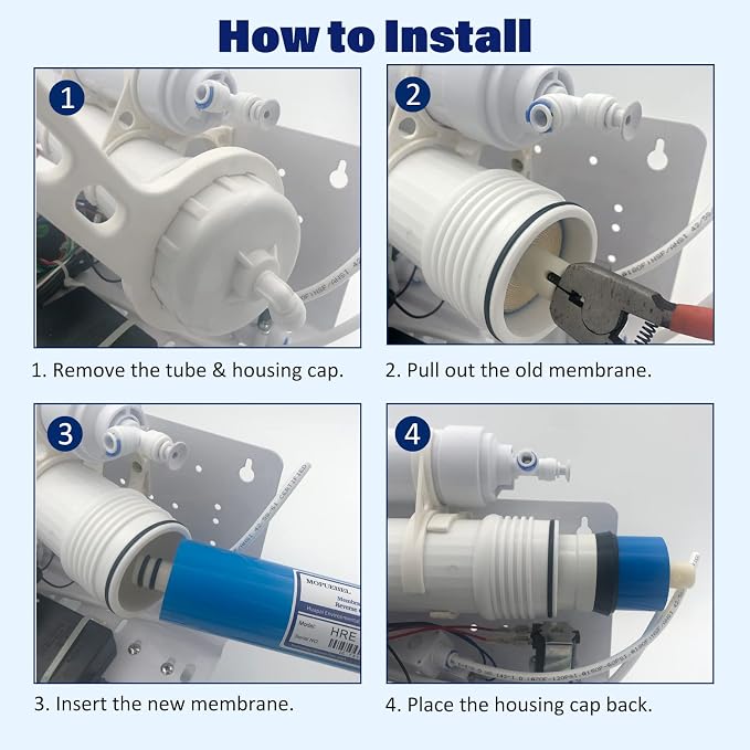 75 GPD RO Membrane Filter Replacement, Reverse Osmosis Membranes, Compatible - Image 5