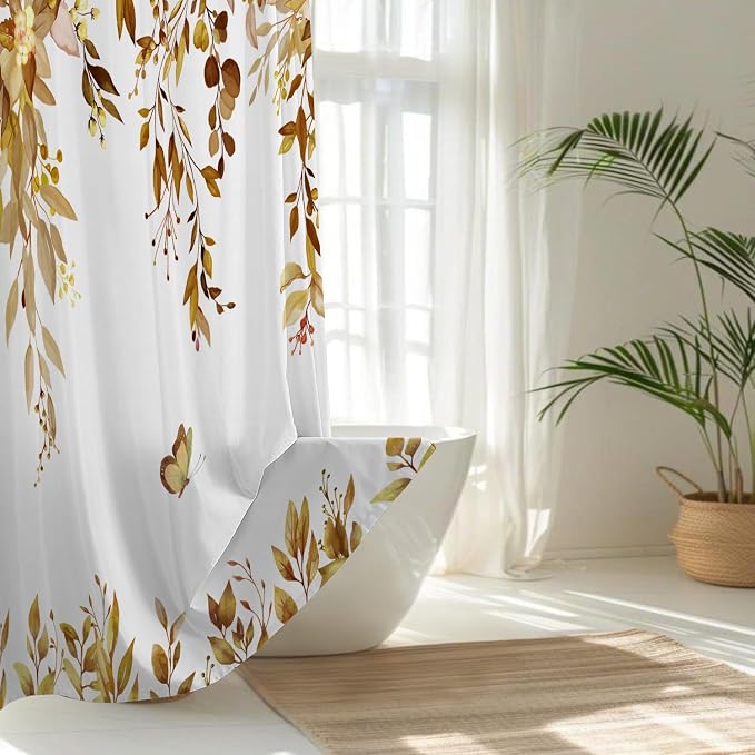 No Hook Shower Curtain and Liner Set, Bath Curtain Sets - Image 2