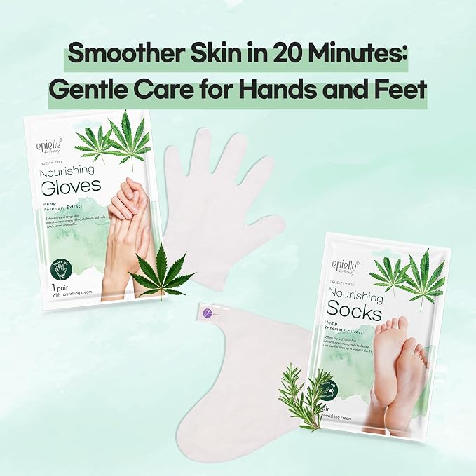 Epielle Nourishing Hand Mask 6 Pairs, Repair and Soften - Image 3