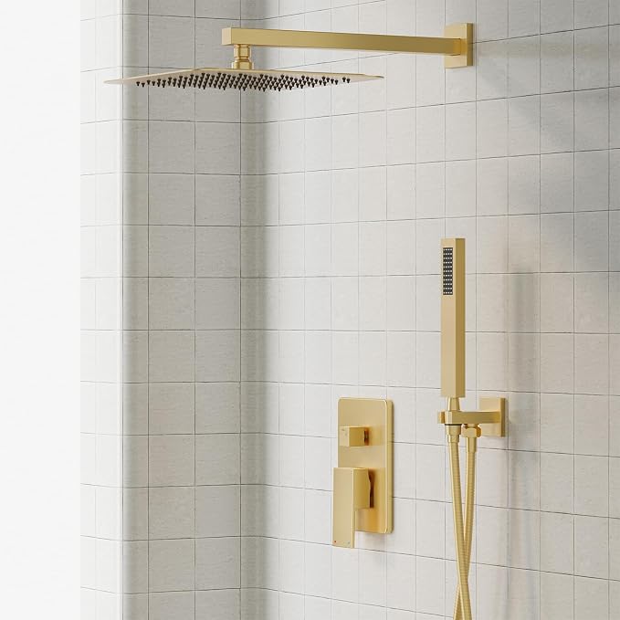 Gabrylly Gold Shower System, High-Pressure 10" Stainless Steel Rain Showerhead - Image 2