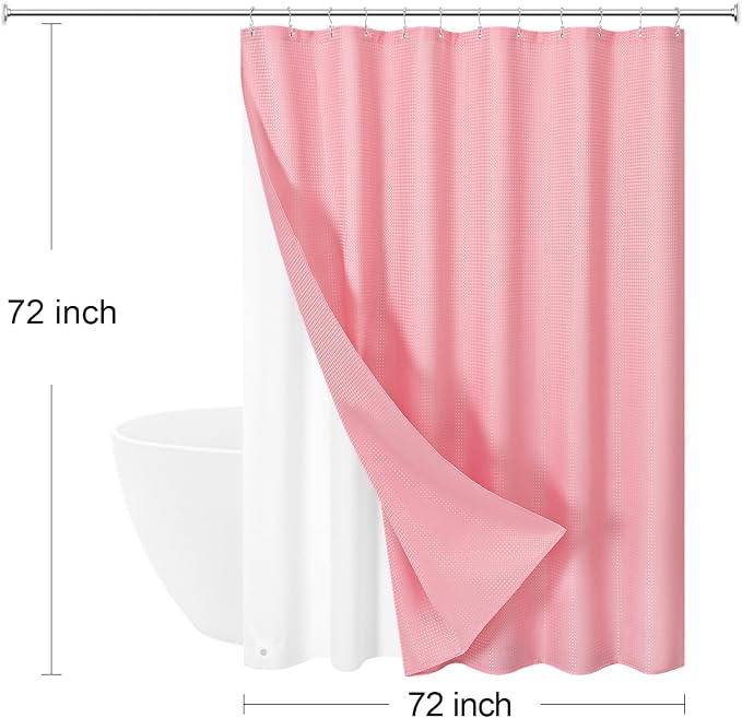 3 in 1 Shower Curtain Set, Waterproof Fabric Shower Curtains - Image 8