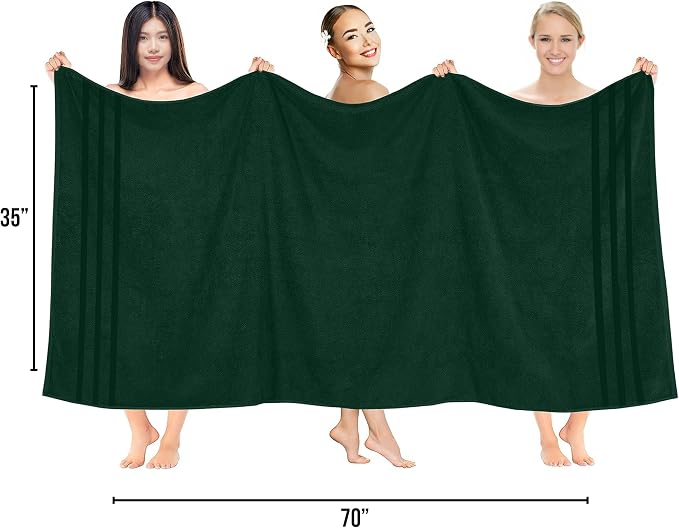 RIVERSIDE Pack of 2 Extra Large Bath Sheets 35 x 70 Inches - Image 2