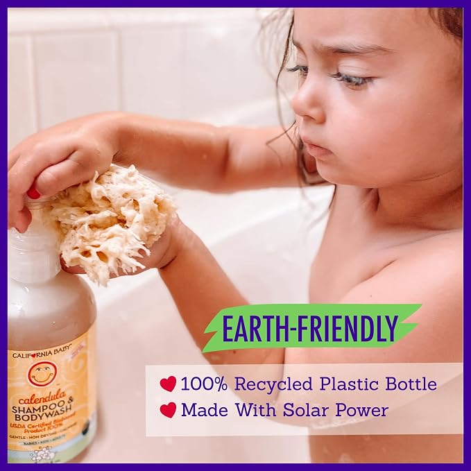 California Baby Calendula Baby Shampoo + Baby Wash | 100% Plant-Based | - Image 9