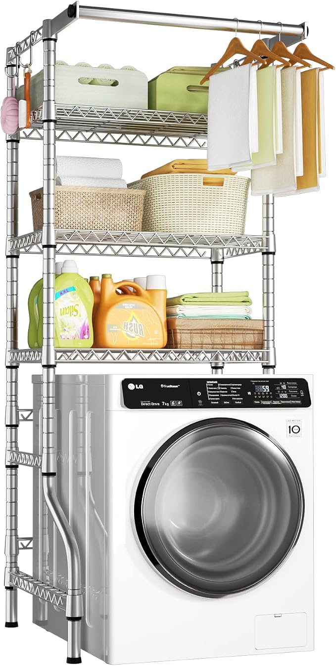 Ulif U11 Mini Over Washer and Dryer Shelves, 3 Tiers Laundry Room Storage and by Ulif