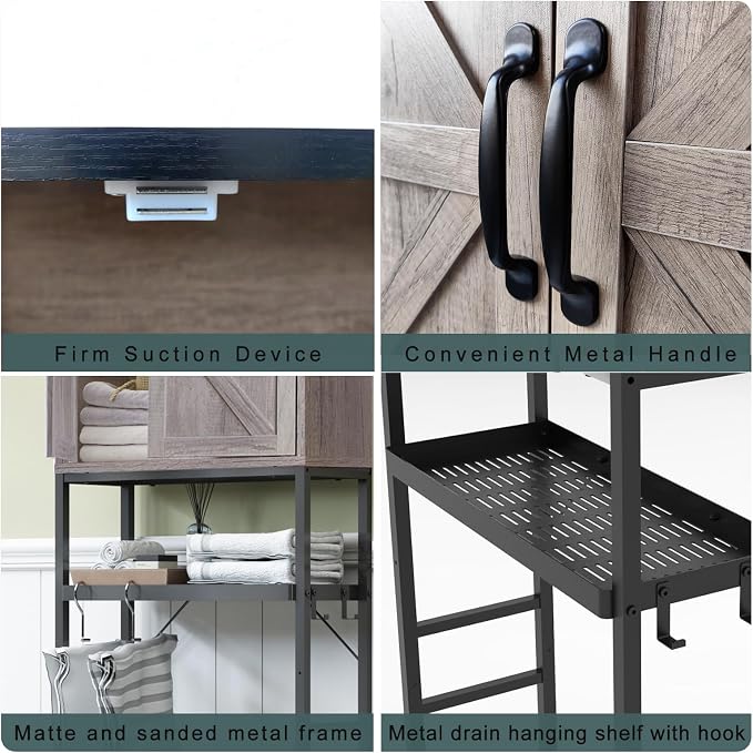 Over The Toilet Storage Cabinet, Bathroom Above Toilet Cabinet Organizer - Image 7