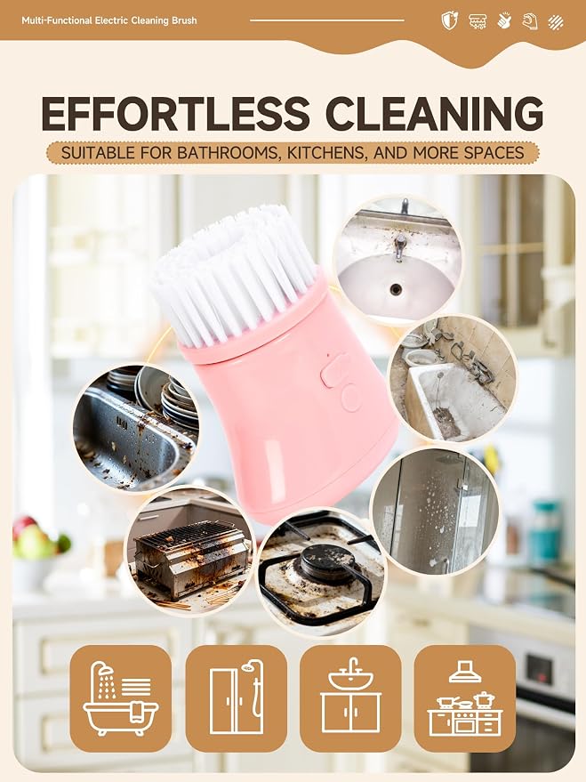 Electric Spin Scrubber, Cordless Cleaning Brushes, Gift - Image 5