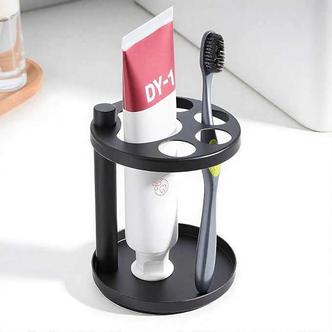 Metal Toothbrush Holder Stand for Bathroom: Stainless Steel Ventilated Organizer by Unknown