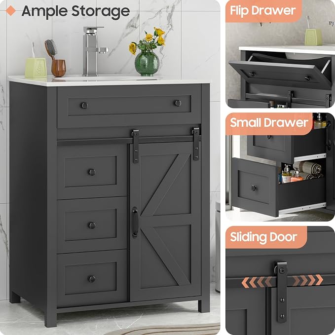 Vabches 24 Inch Bathroom Vanity - Image 5