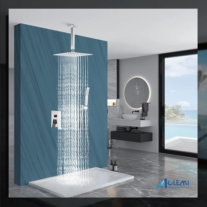 Aolemi Ceiling Mount Shower System Rain Shower Head - Image 7