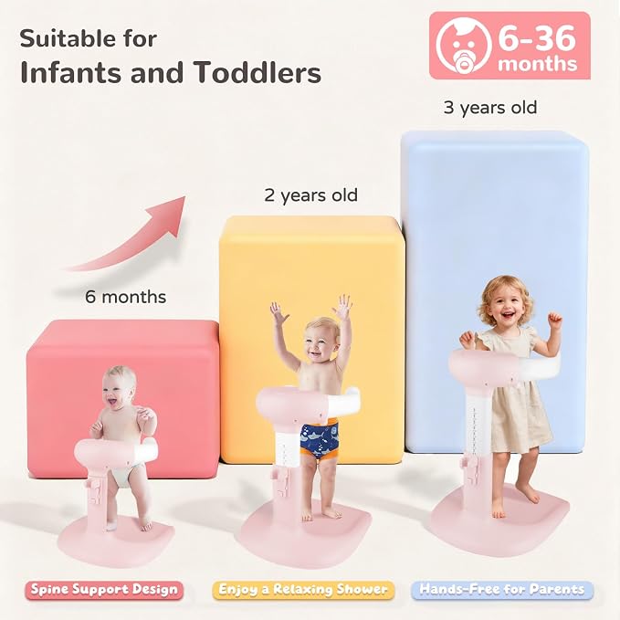 Baby Shower Stand – Adjustable Toddler Bath Stand & Standing Baby Bathtub - Image 3
